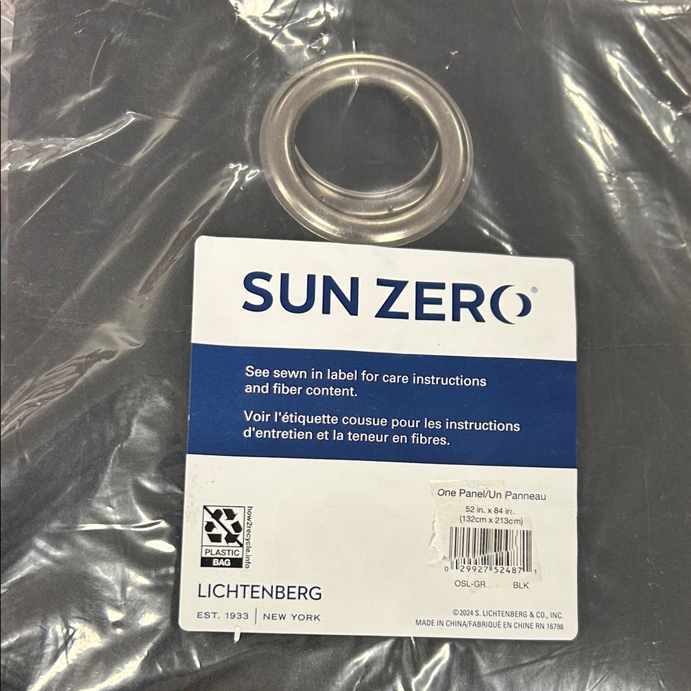 Sun Zero Blackout Curtain Panel - Gray